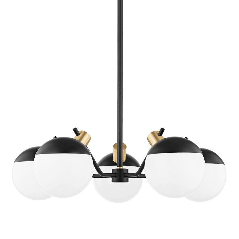 Miranda LED 28 inch Aged Brass/Soft Black Chandelier Ceiling Light in Aged Brass and Soft Black