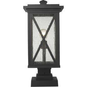 Brookside 1 Light 21.25 inch Black Outdoor Pier Mounted Fixture