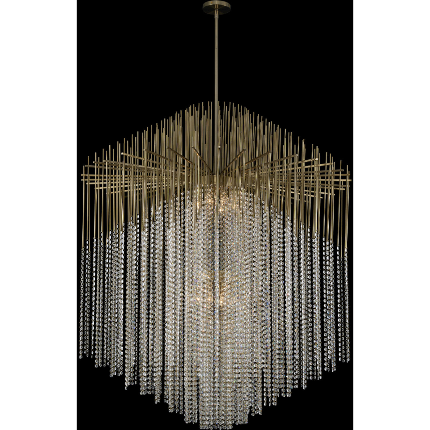 Estrella 30 Light 48 inch Brushed Champagne Gold Pendant Foyer Ceiling Light