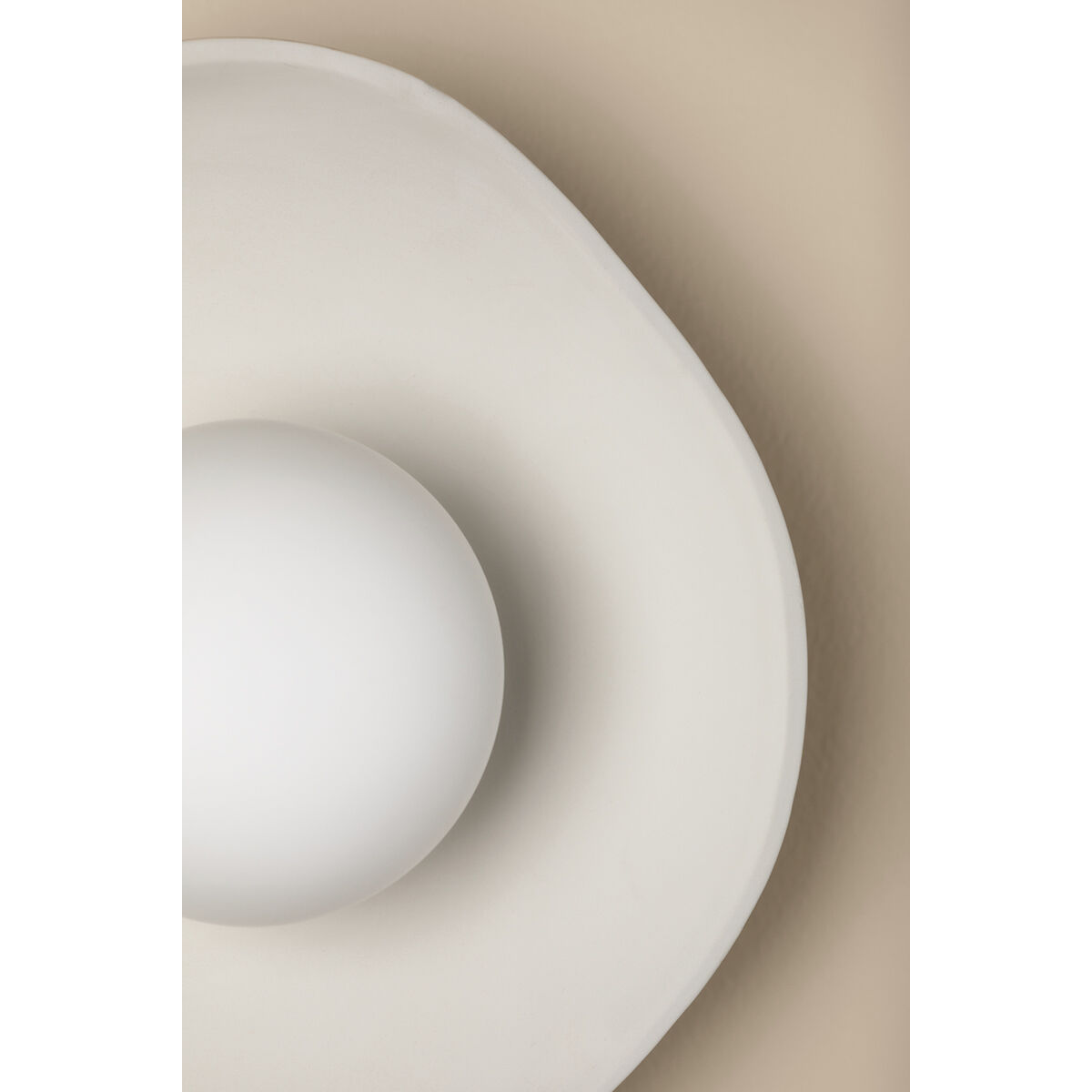 Bacia 1 Light 12 inch Aged Brass/Ceramic Raw Matte White Wall Sconce Wall Light