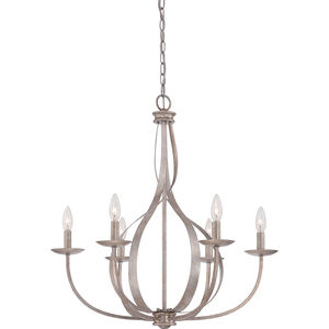 Serenity 6 Light 27 inch Italian Fresco Chandelier Ceiling Light