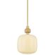 Elise 1 Light 12.25 inch Aged Brass Pendant Ceiling Light