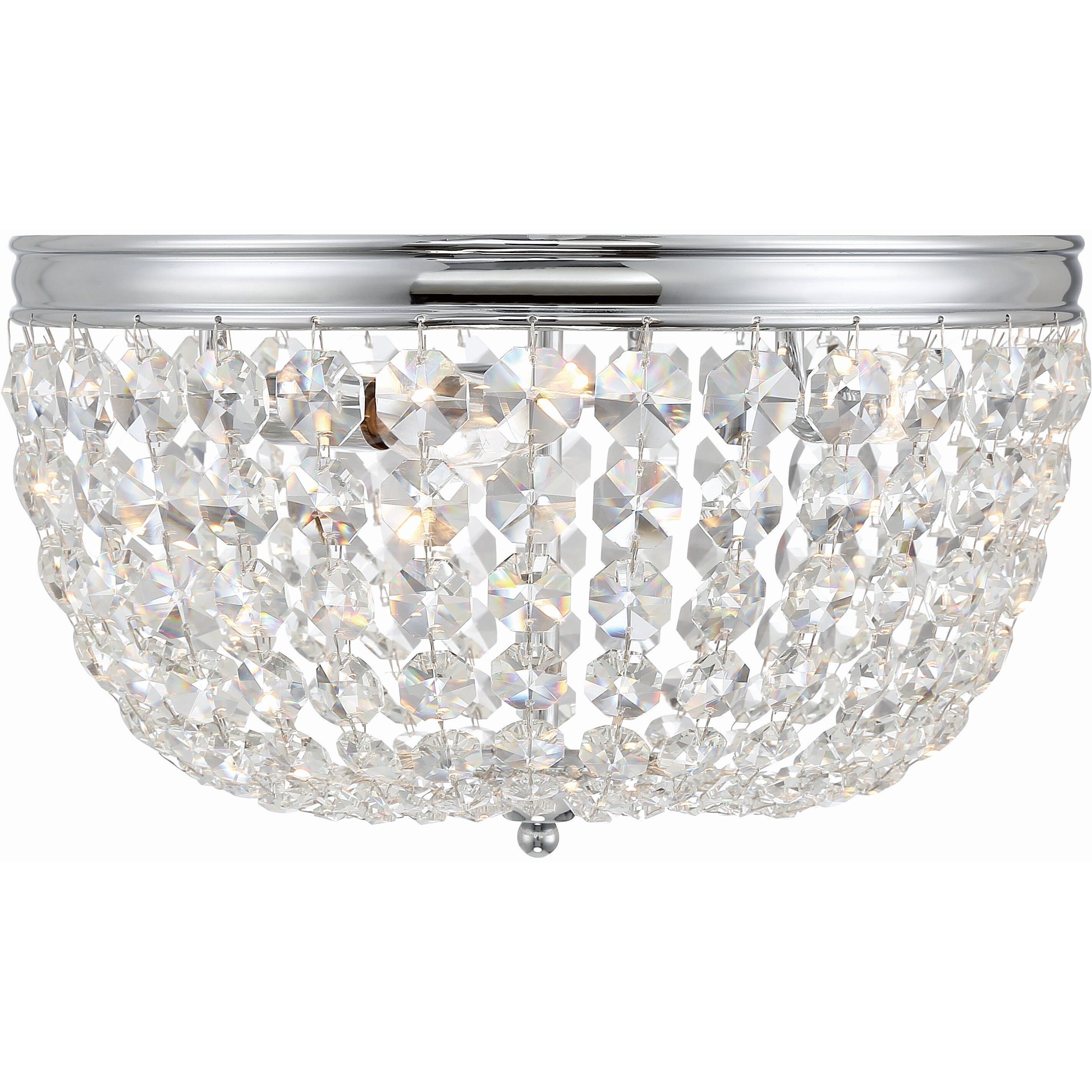 Nola 3 Light 14.25 inch Polished Chrome Flush Ceiling Light