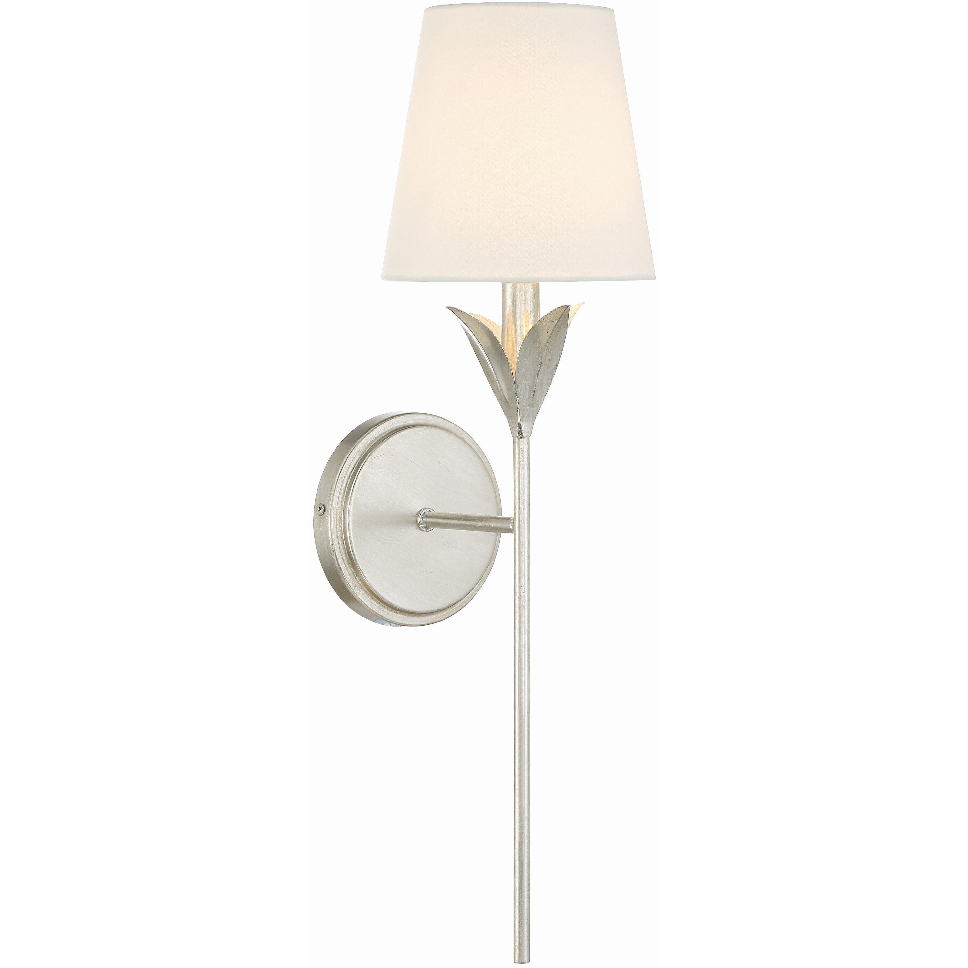 Broche Sconce Wall Light in Antique Silver
