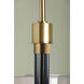 Aston 3 Light 24.25 inch Aged Brass/Slate Blue Chandelier Ceiling Light