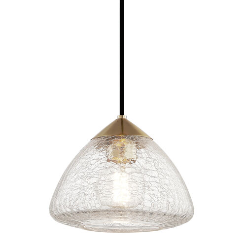 Maya 1 Light 9 inch Aged Brass Pendant Ceiling Light