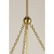 Alana 3 Light 26 inch Aged Brass Pendant Ceiling Light
