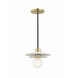 Milla 1 Light 8 inch Aged Brass Pendant Ceiling Light in Aged Brass/Soft Off White