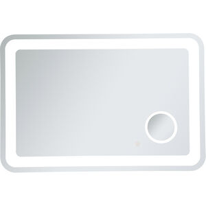 Lux 40 X 27 inch Glossy White Lighted Wall Mirror