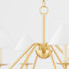 Lenore 6 Light 36 inch Aged Brass Chandelier Ceiling Light