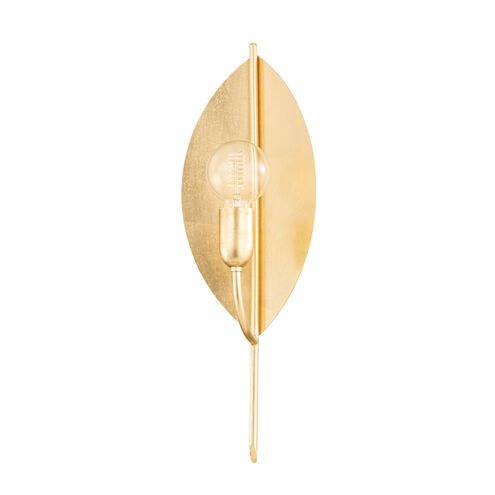 Lorelei 1 Light 7 inch Vintage Gold Leaf Wall Sconce Wall Light