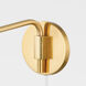 Issa 1 Light Aged Brass Plug-In Sconce Wall Light