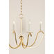 Jaclin 6 Light 34.5 inch Gold Leaf Chandelier Ceiling Light