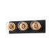 Brandi 3 Light 14 inch Aged Brass/Soft Black Bath And Vanity Light Wall Light in Aged Brass and Soft Black