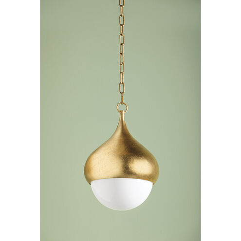 Luciel 1 Light 11.75 inch Vintage Gold Leaf Pendant Ceiling Light