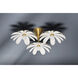 Twiggy 3 Light 25 inch Aged Brass/Textured White Combo Semi Flush Mount Ceiling Light