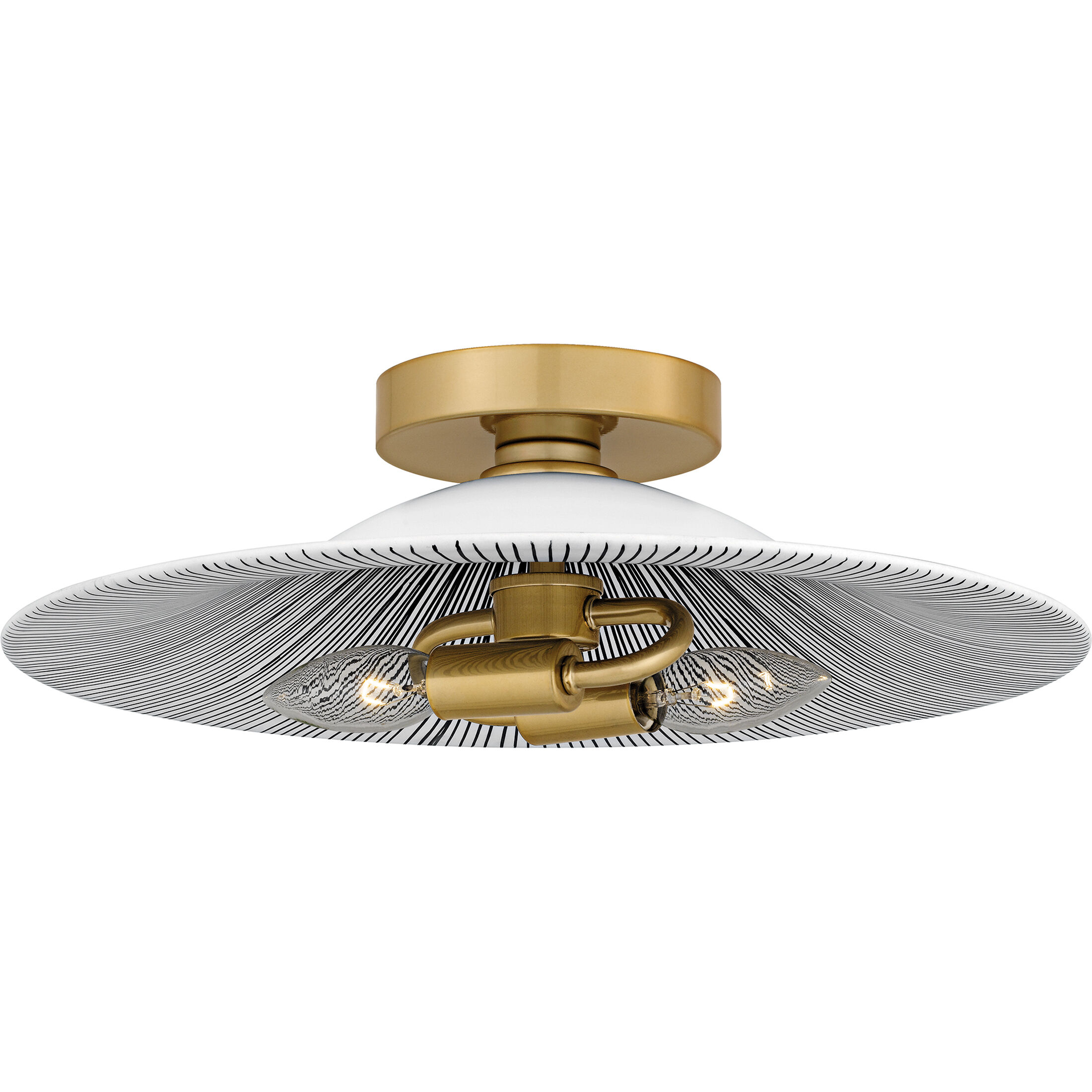 Indigo 2 Light 15.75 inch Light Gold Flush Mount Ceiling Light, Medium