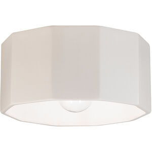 Radiance Collection 1 Light 12.25 inch White Crackle Flush-Mount Ceiling Light