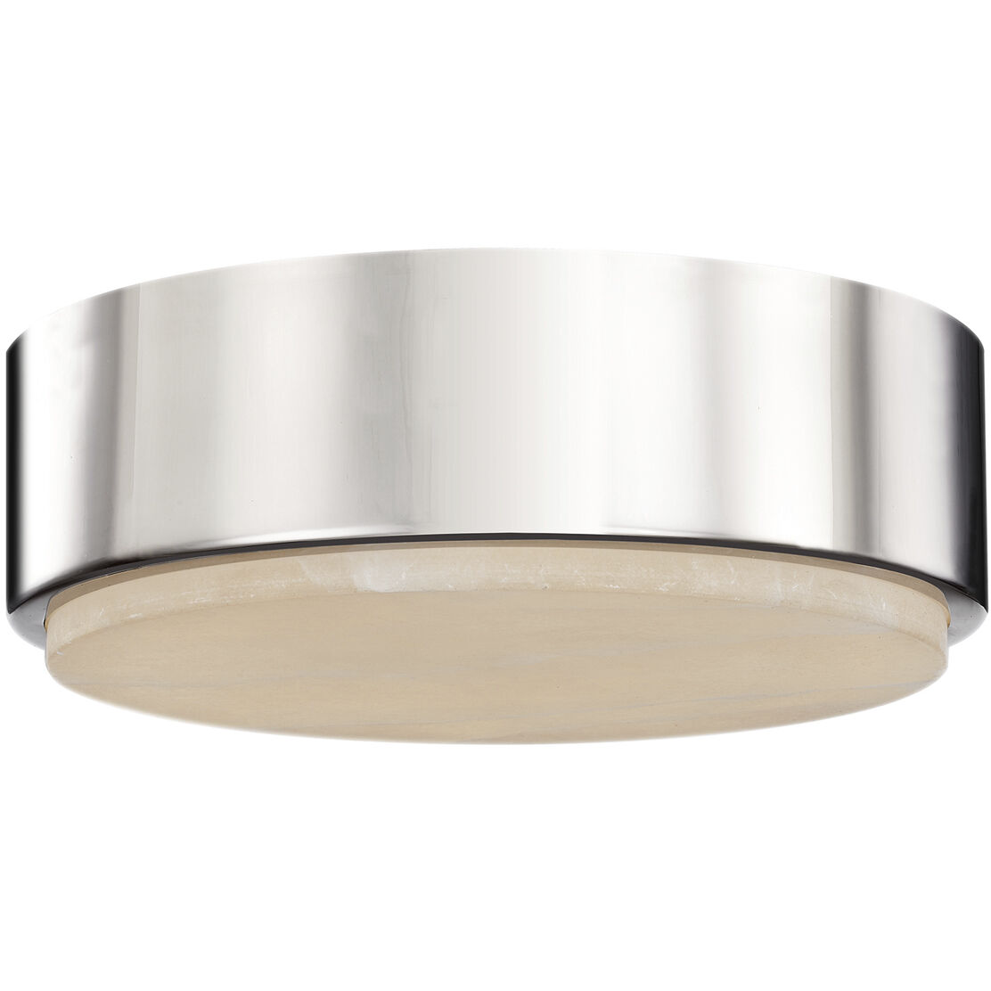 Blanco LED 7.88 inch Polished Nickel/Alabaster Flush Mount Ceiling Light