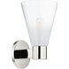 Alma 1 Light 6 inch Polished Nickel Wall Sconce Wall Light