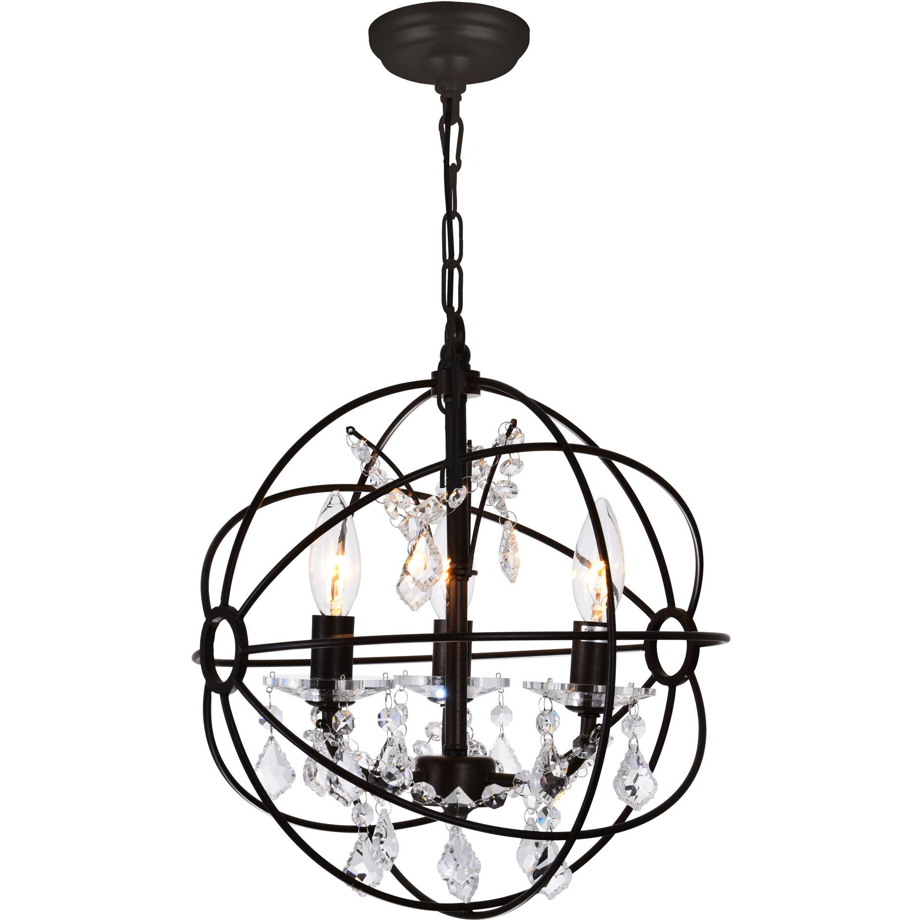 Campechia 3 Light 13 inch Brown Up Mini Chandelier Ceiling Light