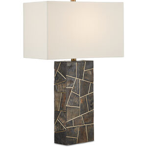 Carina 28 inch 150 watt Natural and Brass Table Lamp Portable Light