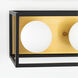 Aira LED 10 inch Aged Brass Bath And Vanity Wall Light in Aged Brass and Black