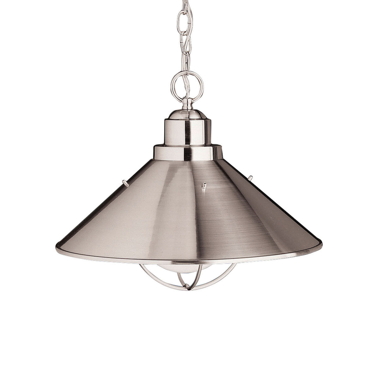 Seaside 1 Light 16 inch Brushed Nickel Outdoor Hanging Pendant