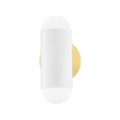 Kira 2 Light Aged Brass/Soft White Combo Wall Sconce Wall Light
