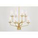 Kayla 8 Light 24 inch Aged Brass Chandelier Ceiling Light