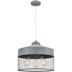 Darkhorse 3 Light 16 inch Concrete with Pewter Chandelier Ceiling Light