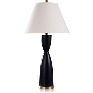Dann Foley 36 inch 150.00 watt Satin Black Table Lamp Portable Light
