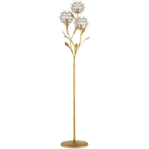 Dandelion 71.25 inch 60 watt Silver and Contemporary Gold Leaf Floor Lamp Portable Light