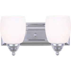 Madison 2 Light 14 inch Chrome Vanity Light Wall Light
