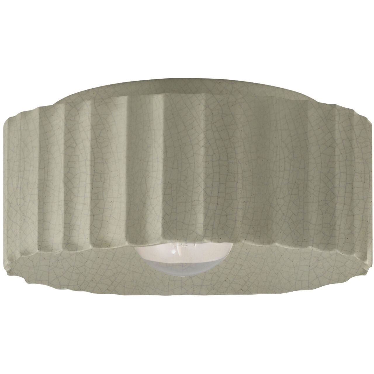 Radiance 1 Light 13 inch Celadon Green Crackle Flush Mount Ceiling Light