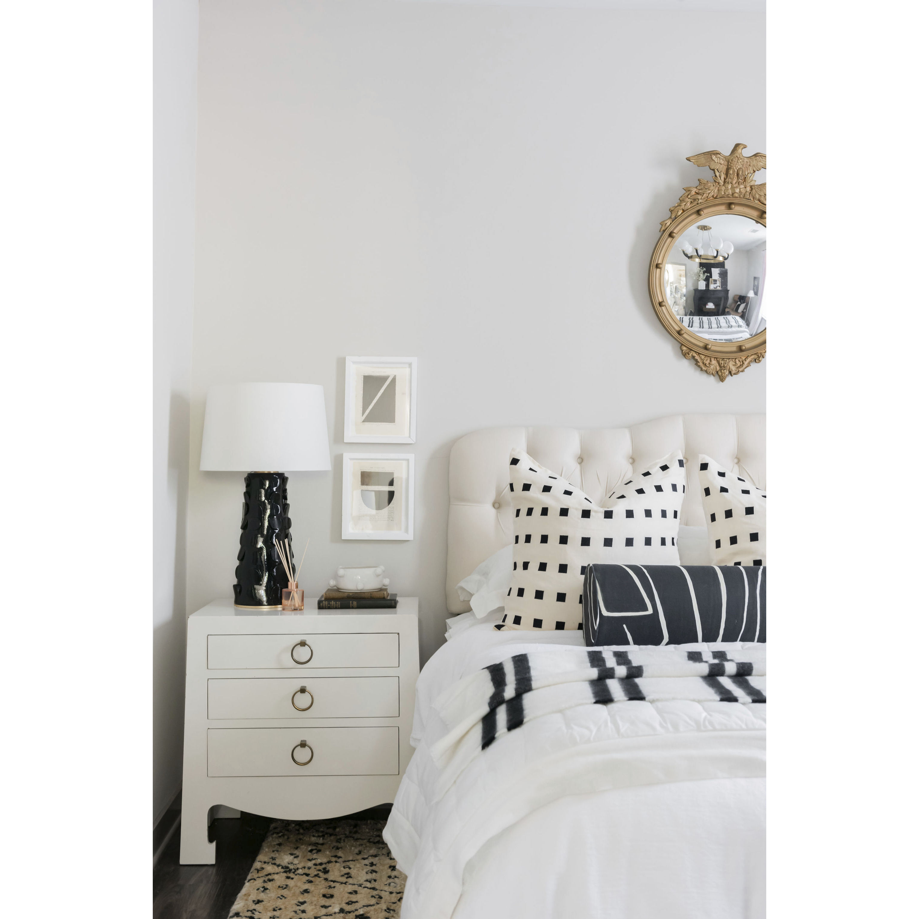 Naomi 27 inch 75 watt Black Lustro / Gold Leaf Combo Table Lamp Portable Light