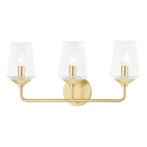 Kayla 3 Light 22 inch Aged Brass Bath and Vanity Light Wall Light