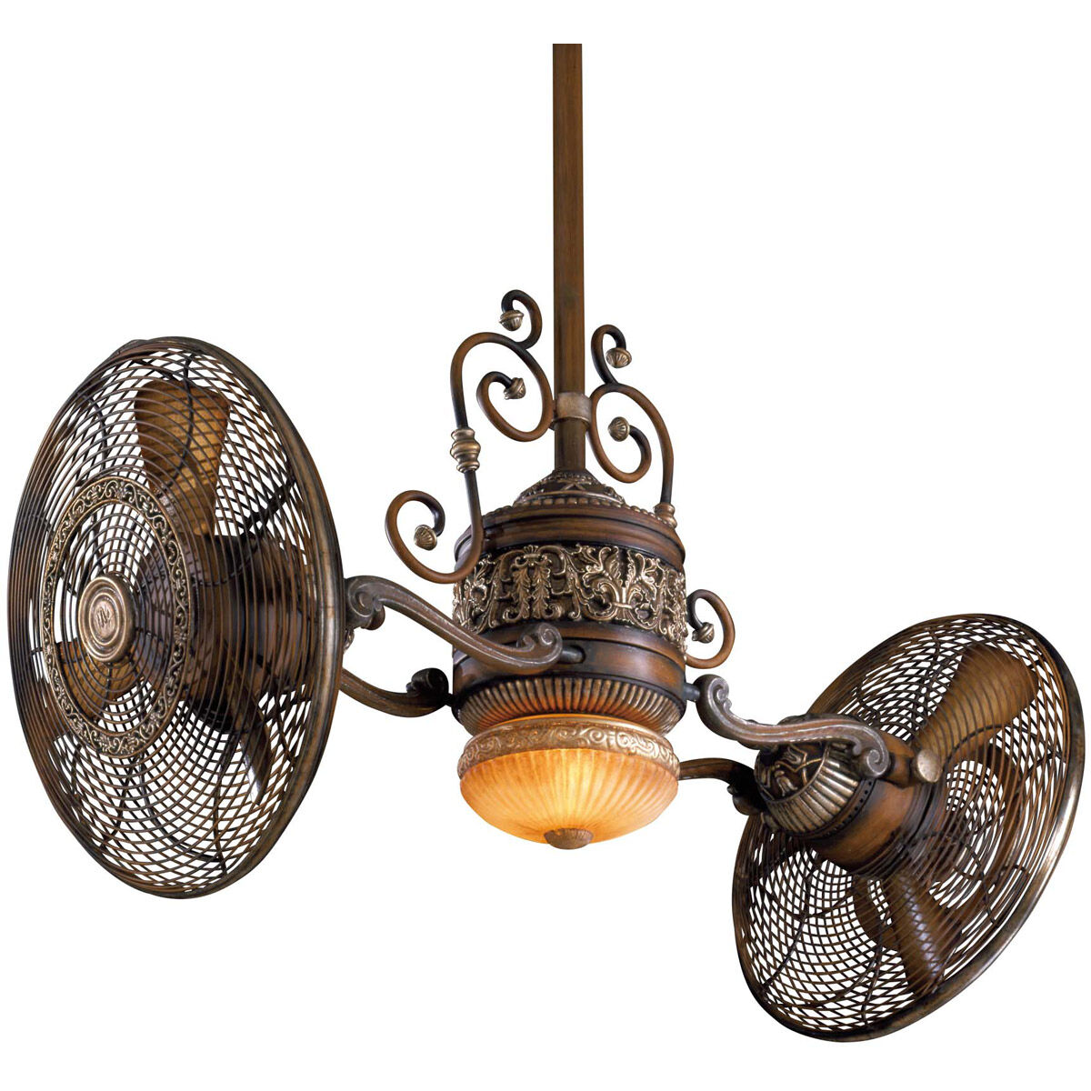 Traditional Gyro 42 inch Belcaro Walnut Ceiling Fan