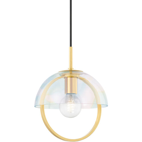 Meriah 1 Light 10 inch Aged Brass Pendant Ceiling Light