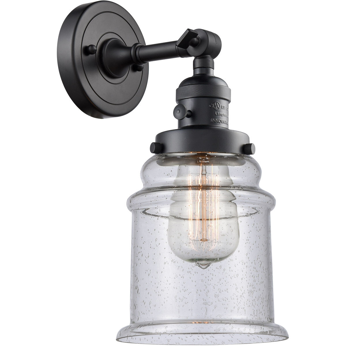 Franklin Restoration Canton LED 7 inch Matte Black Sconce Wall Light, Franklin Restoration