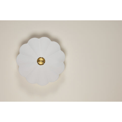 Alana 3 Light 10 inch Aged Brass Semi Flush Mount Ceiling Light