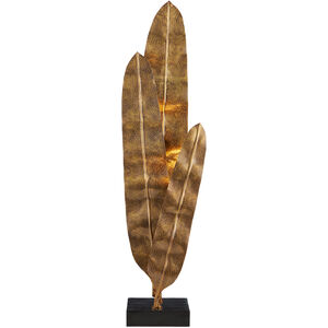 Musa 62 inch 9 watt Vintage Brass/Black Floor Lamp Portable Light