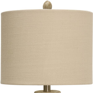 Signature 21 inch 150 watt Distressed White Table Lamp Portable Light