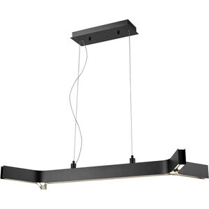 Arcano LED 44 inch Matte Black Linear Chandelier Ceiling Light