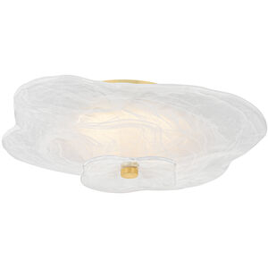 Starlie LED 16 inch Aged Brass Flush Mount Ceiling Light