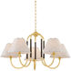 Janie 5 Light 33 inch Aged Brass/True Bronze Chandelier Ceiling Light