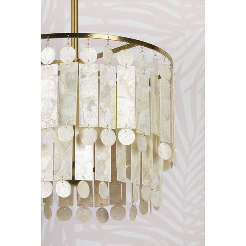 Melisa 3 Light 16 inch Aged Brass Chandelier Ceiling Light