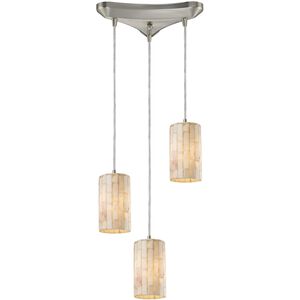 Coletta 3 Light 10 inch Satin Nickel Mini Pendant Ceiling Light