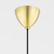 Ariana 1 Light 8 inch Aged Brass Pendant Ceiling Light