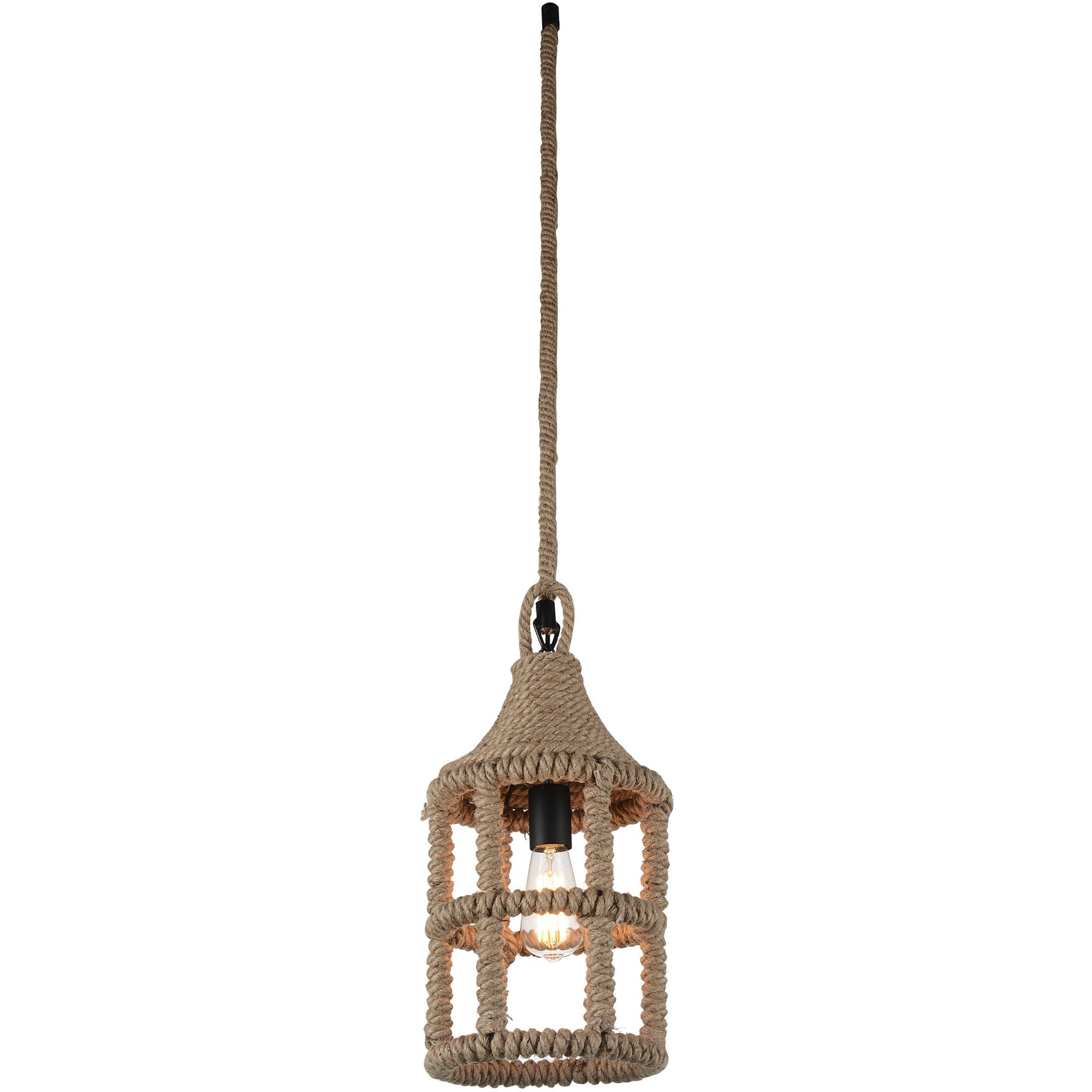 Padma 1 Light 9 inch Black Down Mini Pendant Ceiling Light